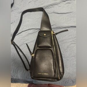 Poppy & Peonies Black En Route Sling bag - no longer sold